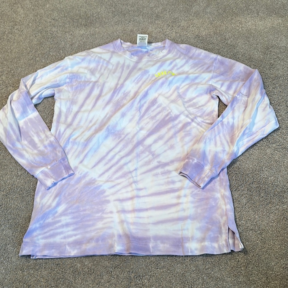 Victoria’s Secret pink purple and white tie dye long sleeve T-shirt size XS